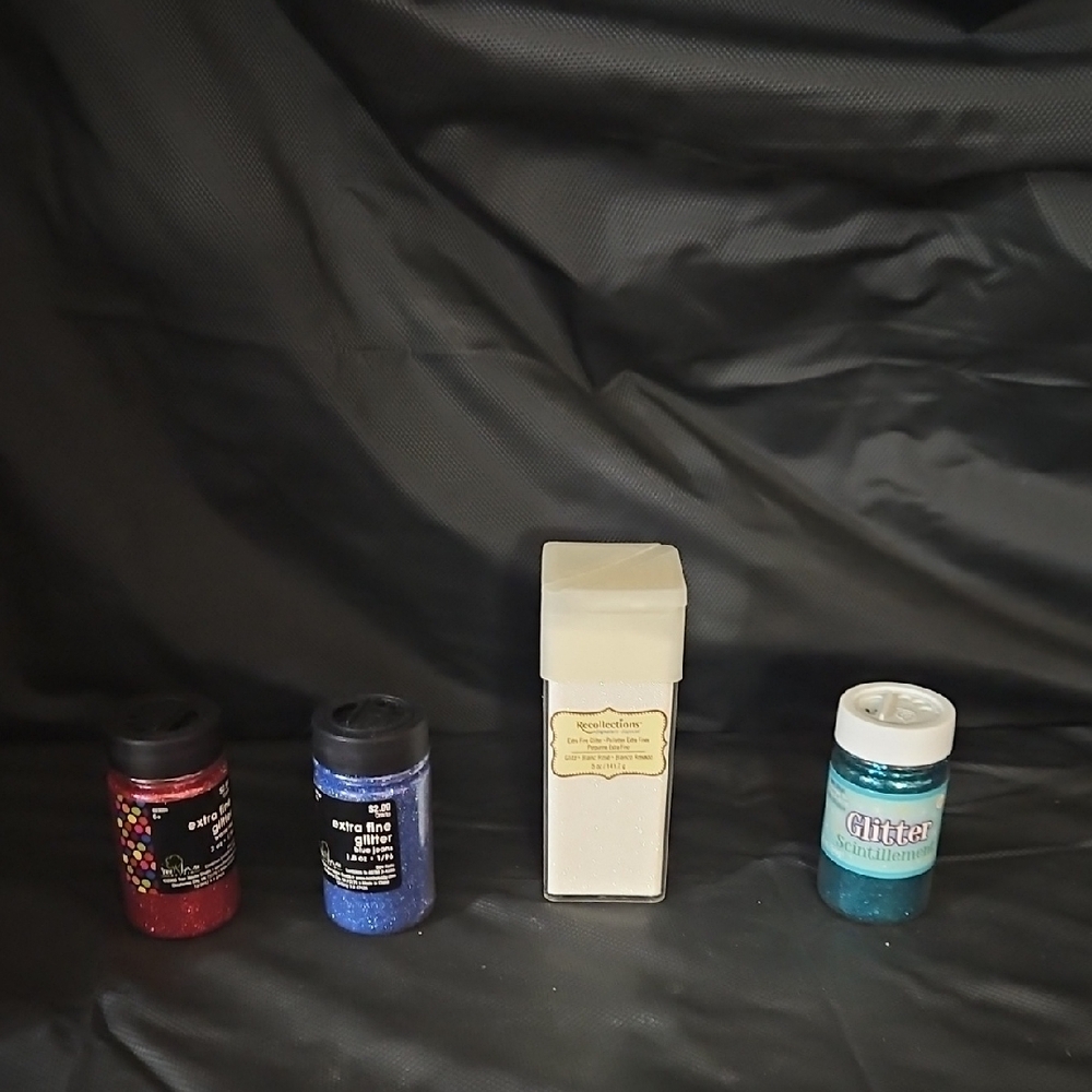 Recollections Glitter Set - Red, Blue, White, Teal